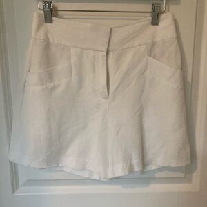 Club Monaco linen white shorts